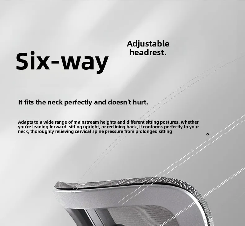 UVR Mesh Office Chair Home Ergonomic Design Backrest Armrest Stool Home Games Athletic Chair Reclining Boss Chair Furniture