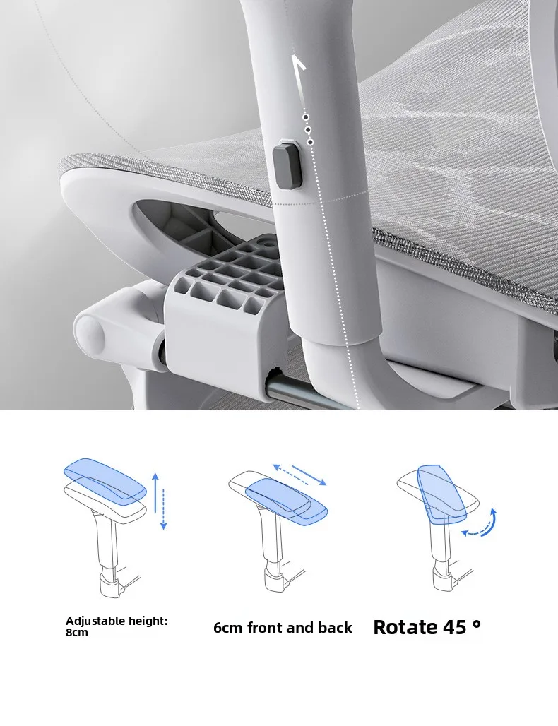 UVR Mesh Office Chair Home Ergonomic Design Backrest Armrest Stool Home Games Athletic Chair Reclining Boss Chair Furniture