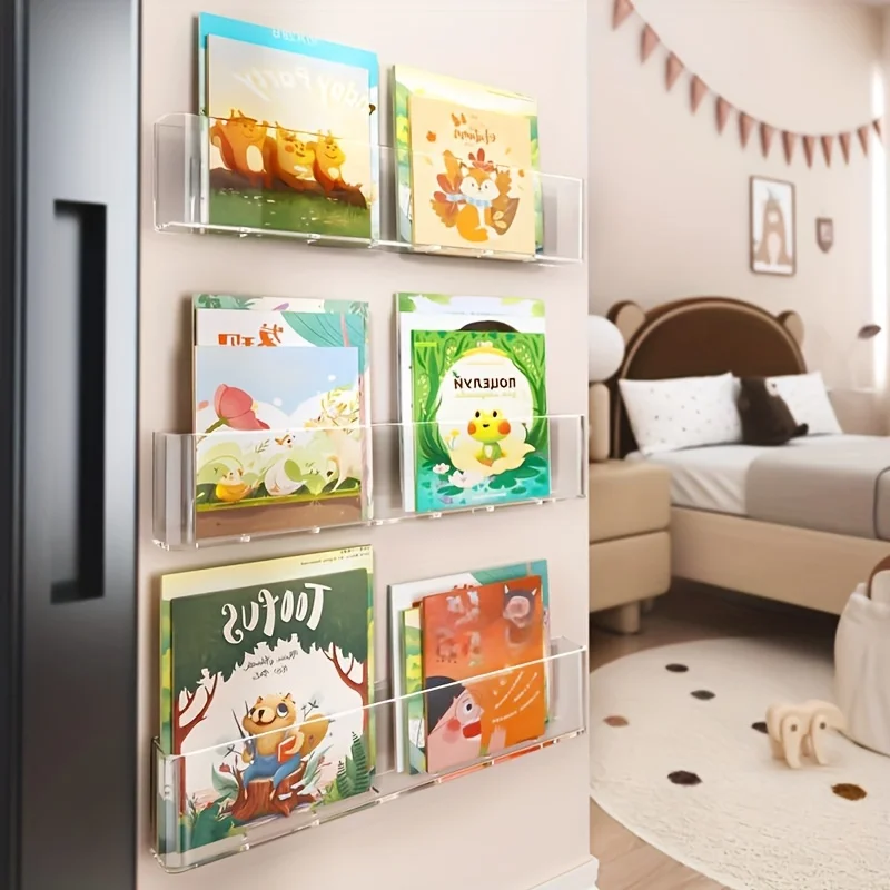 Organizer Picture Book Display Cabinet Bookshelf Children's Wall Behind the Door Reading Magazine Storage Wall Hanging Bookshelf