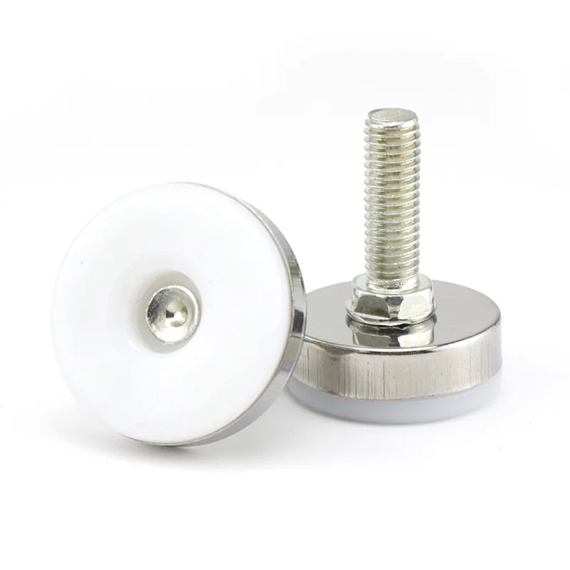 16Pcs Adjustable Furniture Feet Nylon Base Stainless Steel Levelers Legs, for Sofa, Table, Chair, Cabinet, Workbench of Leveling