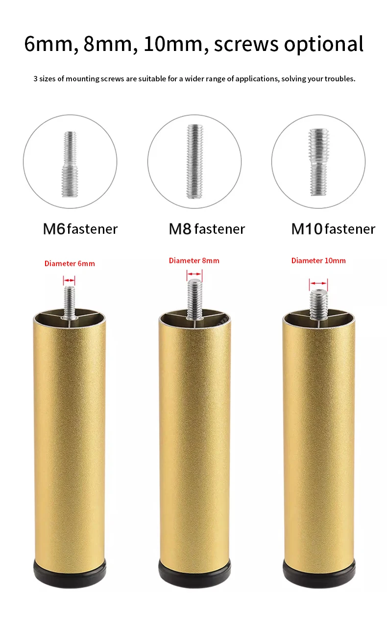 furniture height adjustment foot cabinet support feet M8 M6 M10 leveling sofa feet table feet fridge legs for washing machine