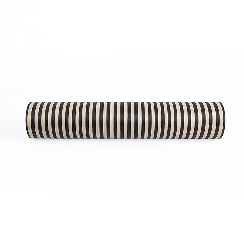 58x250cm Black and White Striped Engineered Wood Veneer Furniture Renovation Wall Paneling DIY Crafts Decorative Surface Sheets