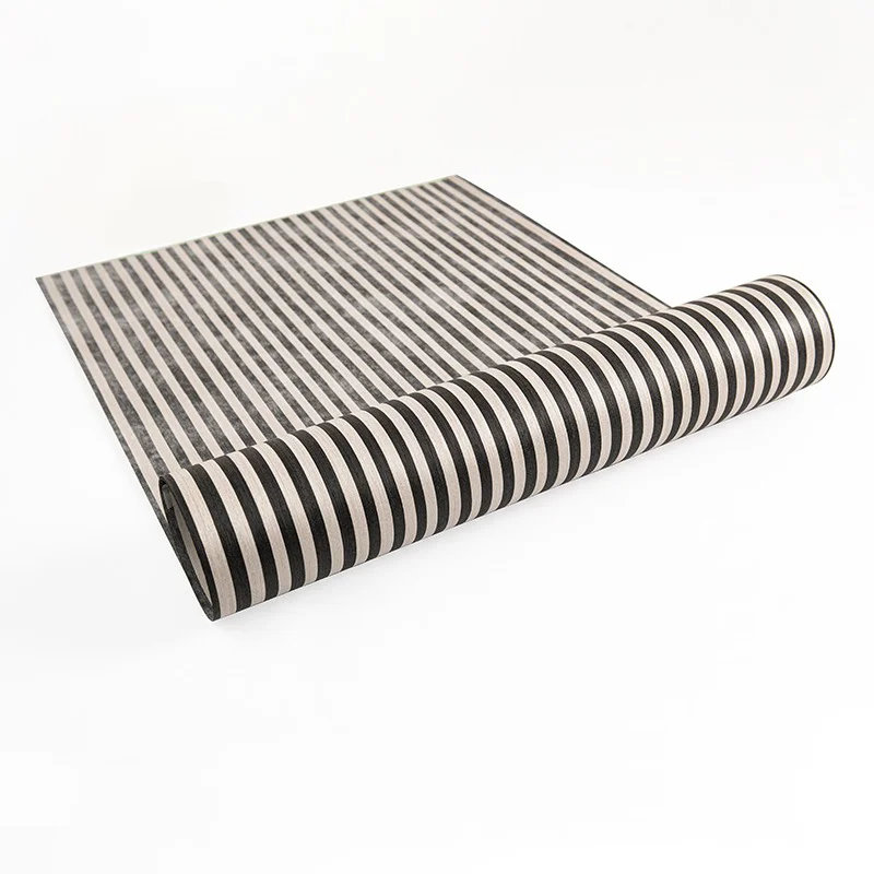 58x250cm Black and White Striped Engineered Wood Veneer Furniture Renovation Wall Paneling DIY Crafts Decorative Surface Sheets