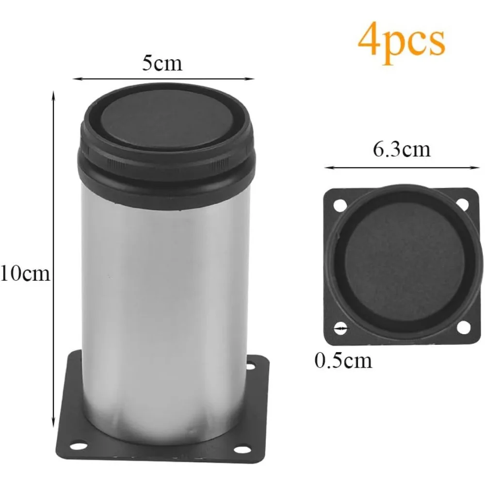 Metal Furniture Legs Adjustable Table Legs,4pcs Stainless Steel Kitchen Feet for Cabinet Furniture, Office Furniture,Sofa