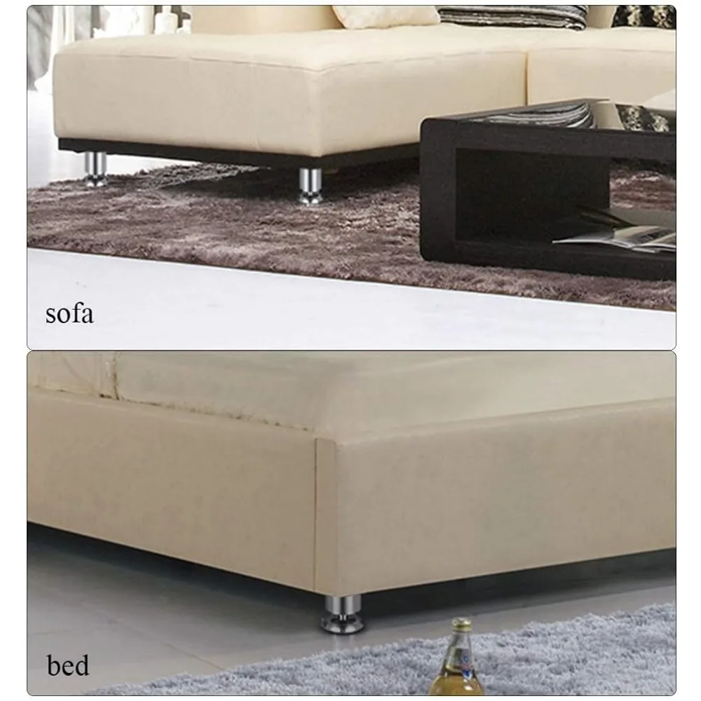 Metal Furniture Legs Adjustable Table Legs,4pcs Stainless Steel Kitchen Feet for Cabinet Furniture, Office Furniture,Sofa