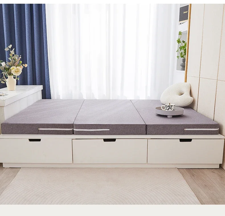 Japanese Latex Floor Mattress Thick Memory Foam Tatami Single Sleeping Topper Foldable Bed for Comfortable Rest