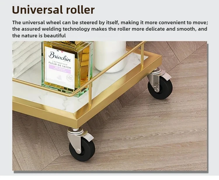 Luxury Iron Salon Trolley Manicure Mobile Tools Cart Modern Commercial Multi-Layer Storage Beauty Furniture