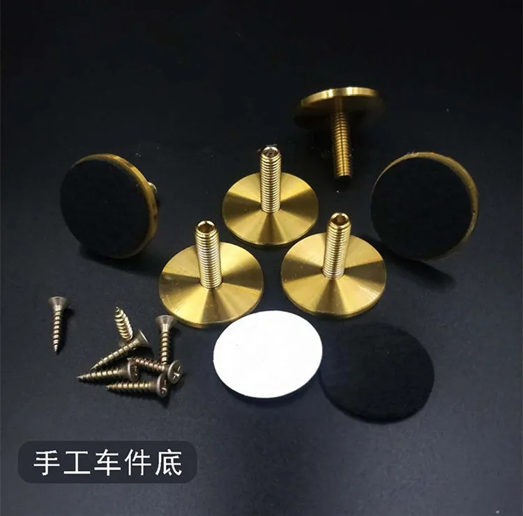 Stainless Steel Columniform Gold Sofa Leg Adjustable Furniture Foot Hardware Silver Color Metal Support Cabinet Feet 21cm/30cm