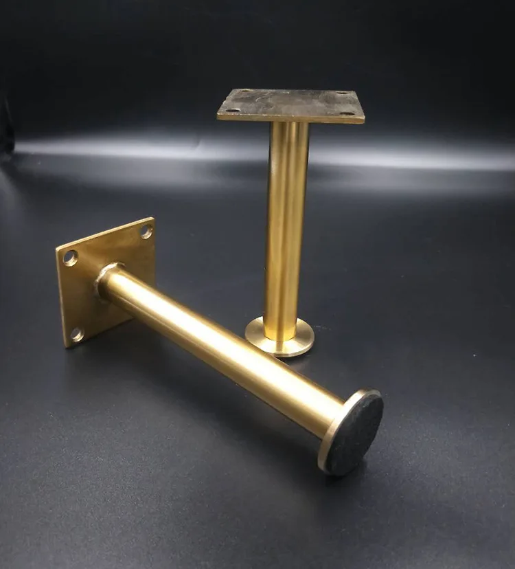 Stainless Steel Columniform Gold Sofa Leg Adjustable Furniture Foot Hardware Silver Color Metal Support Cabinet Feet 21cm/30cm
