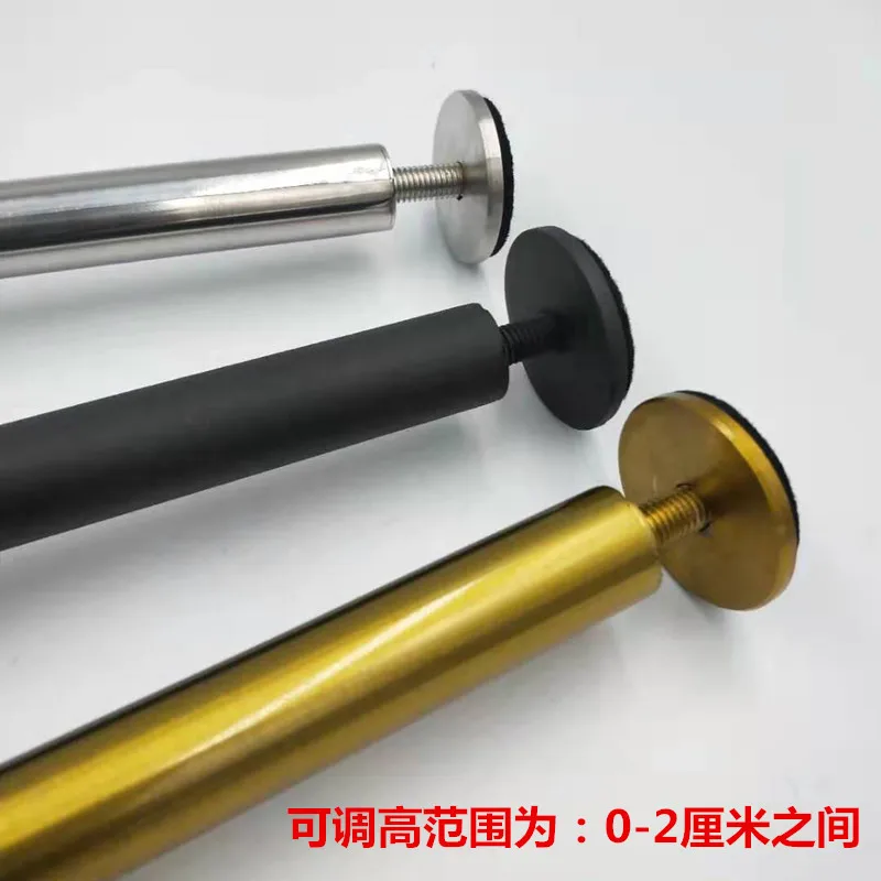 Stainless Steel Columniform Gold Sofa Leg Adjustable Furniture Foot Hardware Silver Color Metal Support Cabinet Feet 21cm/30cm