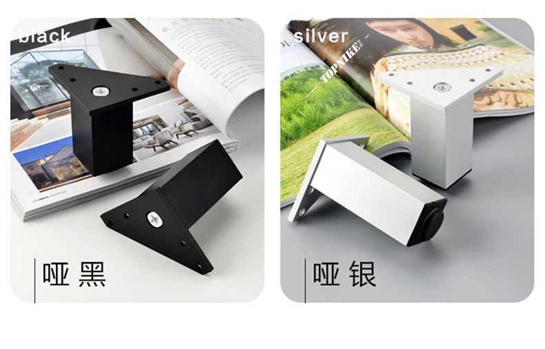 Adjustable Square Cabinet Feet Aluminum Furniture Feet Cabinet Feet Coffee Table Feet Pillar Bathroom Cabinet Support Feet