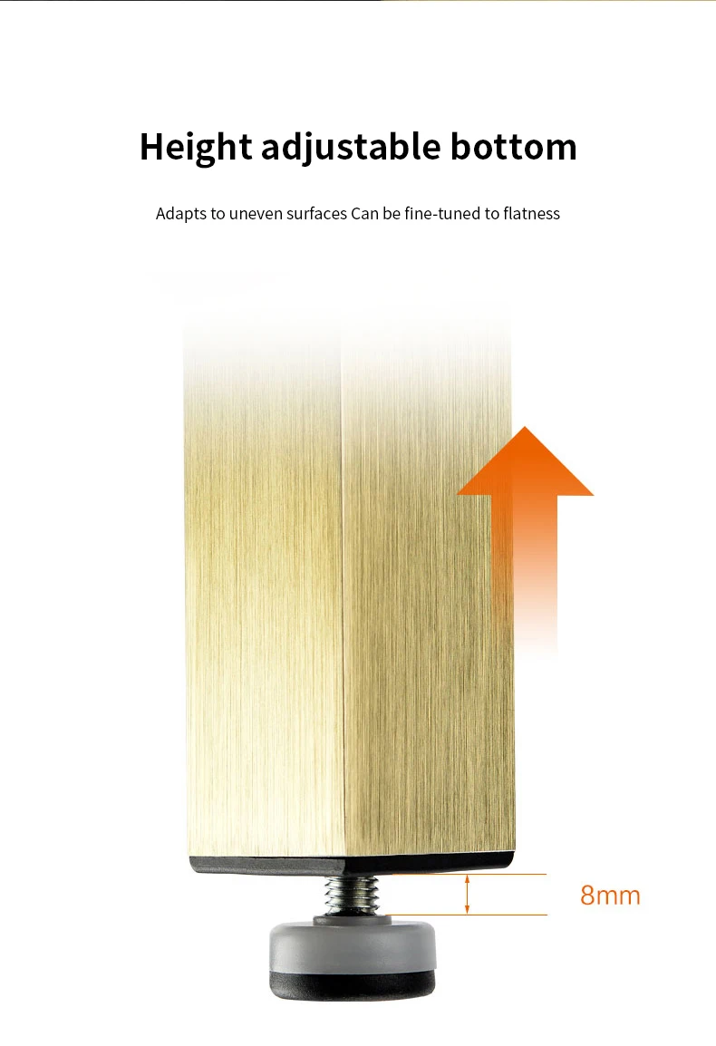 Adjustable Square Cabinet Feet Aluminum Furniture Feet Cabinet Feet Coffee Table Feet Pillar Bathroom Cabinet Support Feet