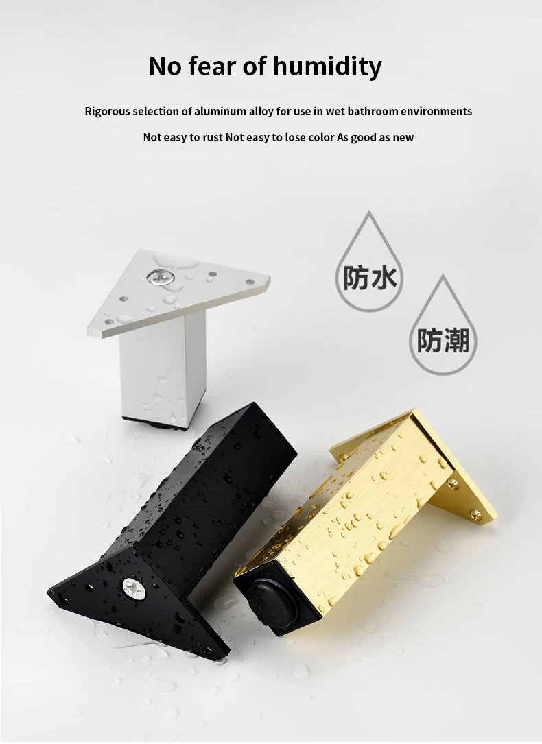 Adjustable Square Cabinet Feet Aluminum Furniture Feet Cabinet Feet Coffee Table Feet Pillar Bathroom Cabinet Support Feet