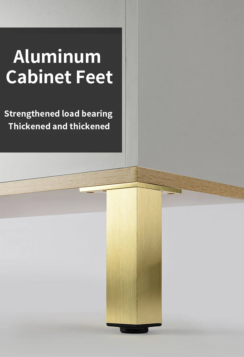 Adjustable Square Cabinet Feet Aluminum Furniture Feet Cabinet Feet Coffee Table Feet Pillar Bathroom Cabinet Support Feet