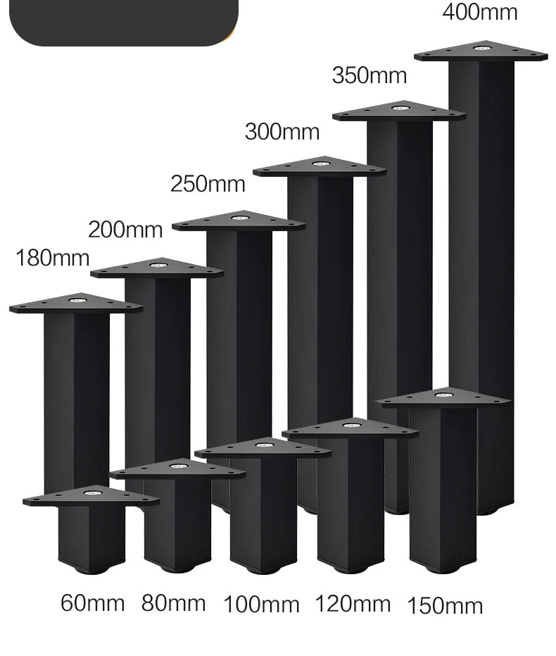 Adjustable Square Cabinet Feet Aluminum Furniture Feet Cabinet Feet Coffee Table Feet Pillar Bathroom Cabinet Support Feet