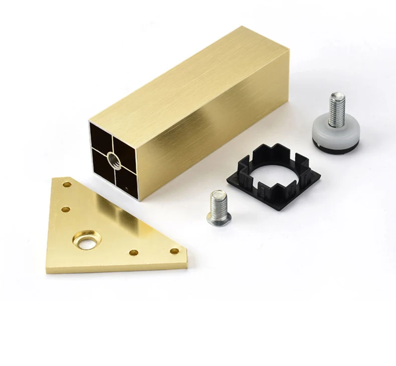 Adjustable Square Cabinet Feet Aluminum Furniture Feet Cabinet Feet Coffee Table Feet Pillar Bathroom Cabinet Support Feet