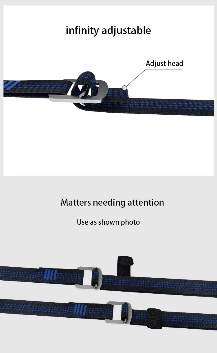 Portable Pair of 300cm Adjustable Outdoor Camping Hammock Hamac Hamaca Hamak Straps Belts Hanging Tree Rope