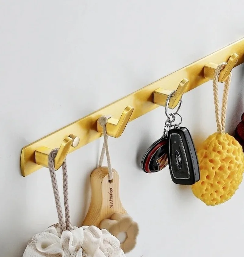 Entrance Coat Racks Hooks Aluminum Clothes Door Back Coat Racks Wall Mounted Hanging Hook Clothing Living Room Home Furniture