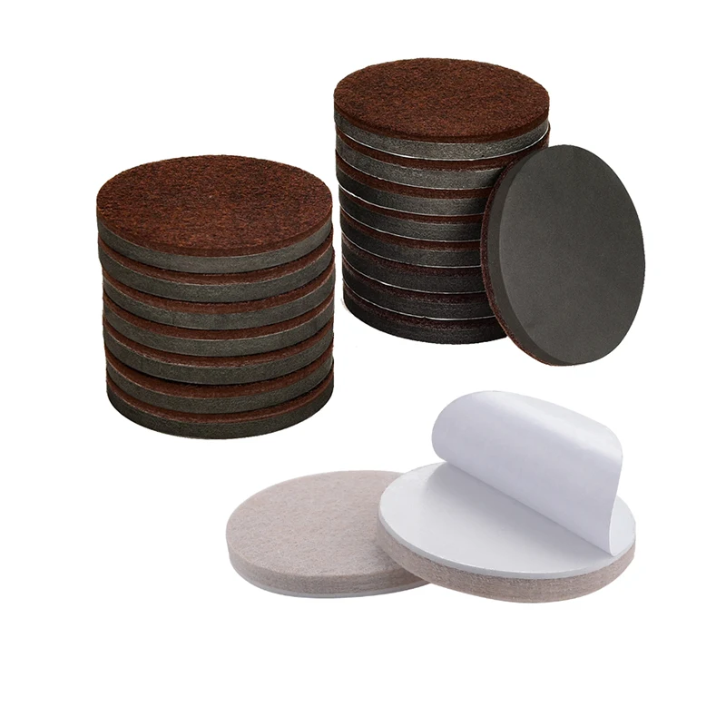 Felt Chair Leg Pads Floor Protectors Table Furniture Leg Feet Cover Caps Round 5mm Thick Anti Scratch Furniture Felt Pads