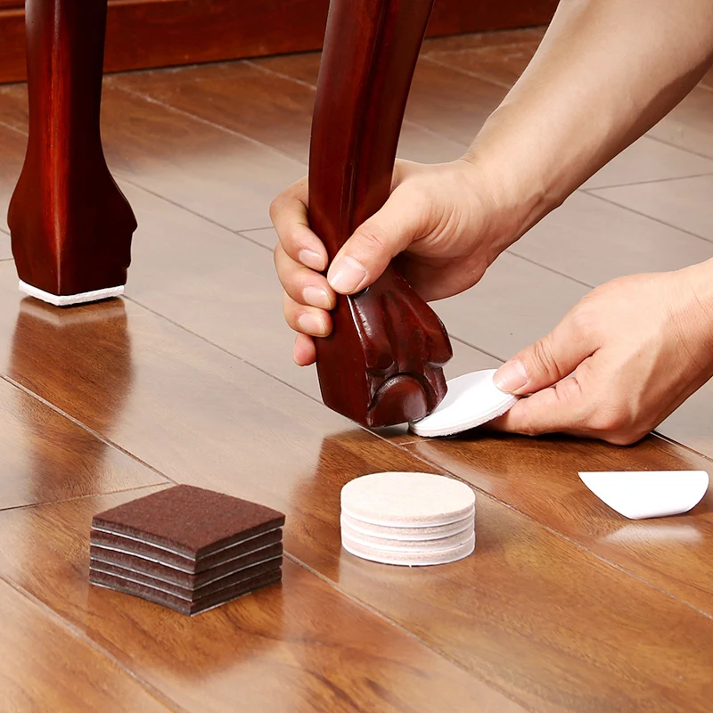 Felt Chair Leg Pads Floor Protectors Table Furniture Leg Feet Cover Caps Round 5mm Thick Anti Scratch Furniture Felt Pads