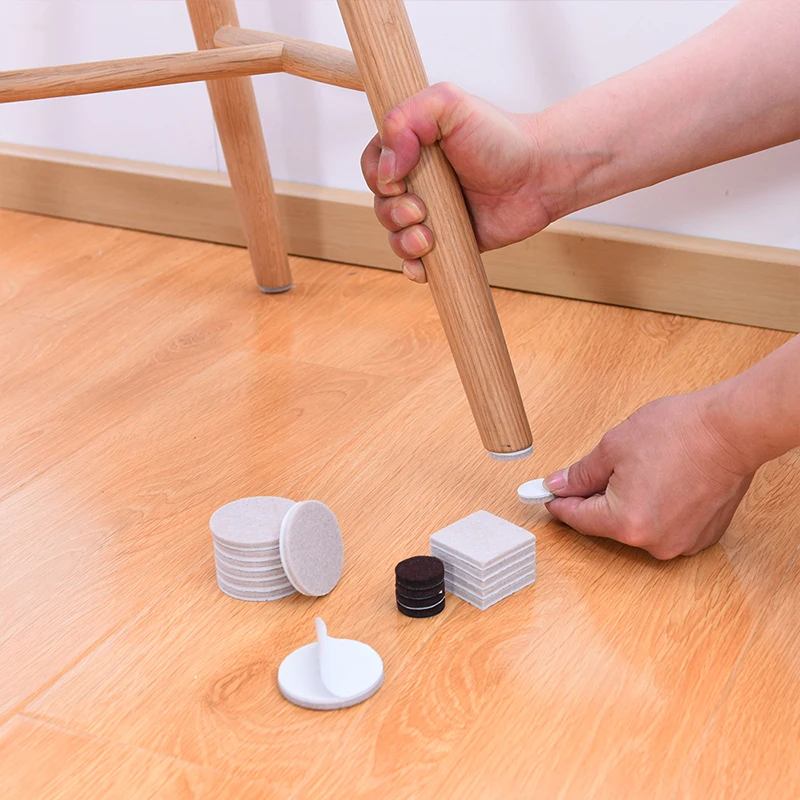 Felt Chair Leg Pads Floor Protectors Table Furniture Leg Feet Cover Caps Round 5mm Thick Anti Scratch Furniture Felt Pads