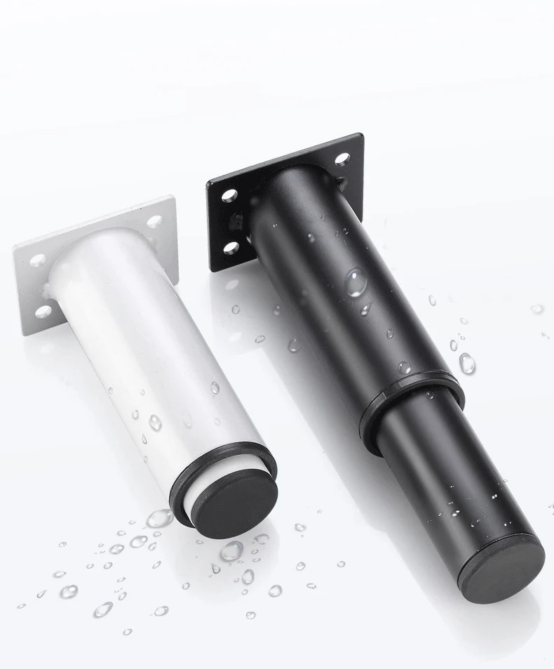 KAK Adjustable Furniture Leg Cold Rolled Steel Black White Table Feet Replacement Cabinet Sofa Metal Foot Furniture Hardware