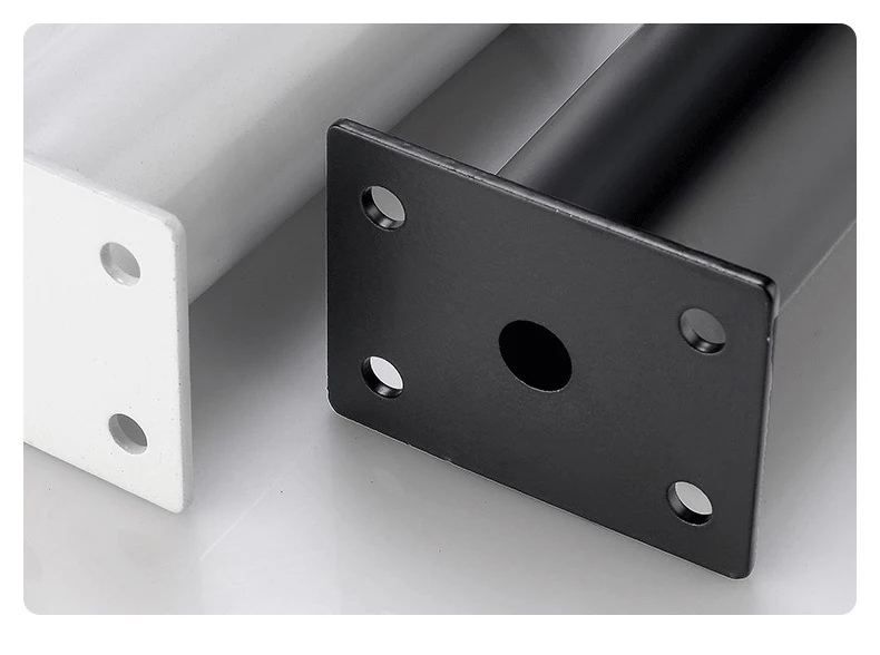 KAK Adjustable Furniture Leg Cold Rolled Steel Black White Table Feet Replacement Cabinet Sofa Metal Foot Furniture Hardware