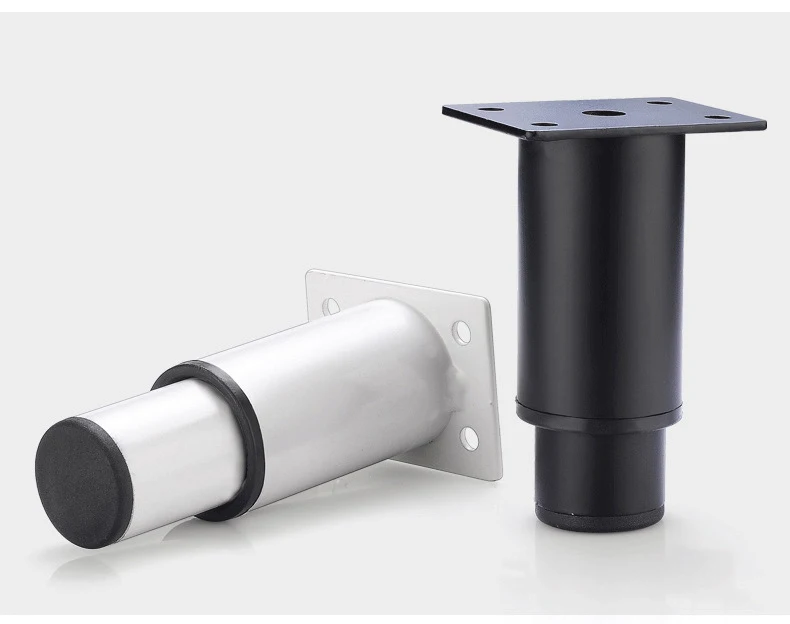 KAK Adjustable Furniture Leg Cold Rolled Steel Black White Table Feet Replacement Cabinet Sofa Metal Foot Furniture Hardware