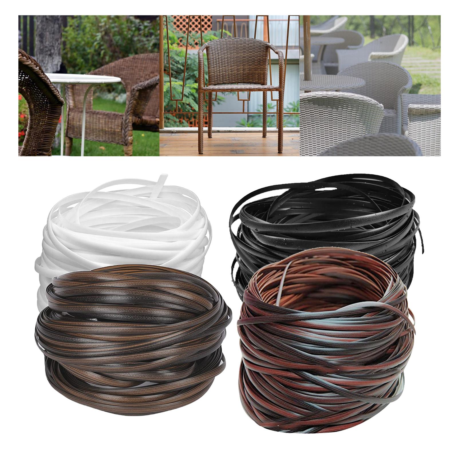 32M Patio Furniture Wicker Repair Kit Flat Synthetic Weaving Rattan Fix Material for Garden Patio Sofa Table Basket Replacemet