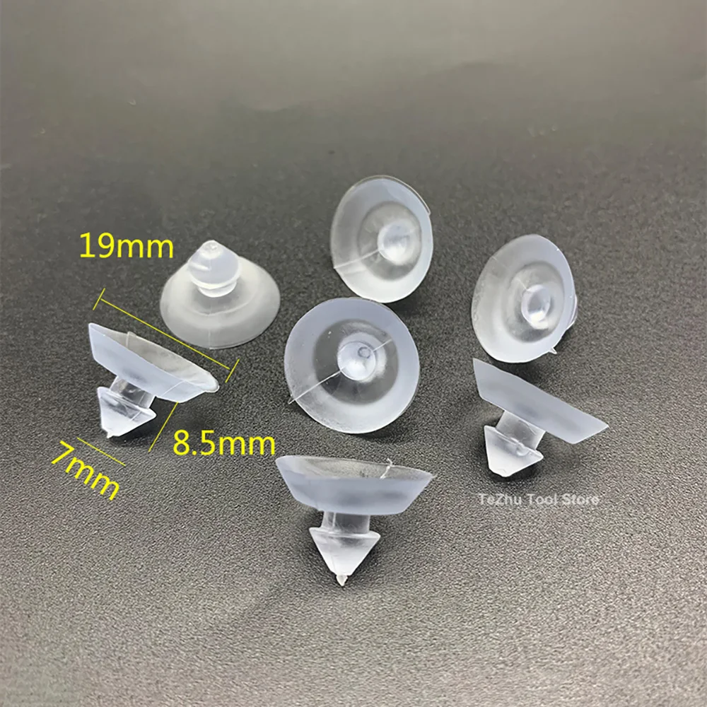 PVC Round Glass Table Top Soft Anti Slip Pads Non Adhesive Bumpers Pad Plastic Suction Pad For Table Glass Top