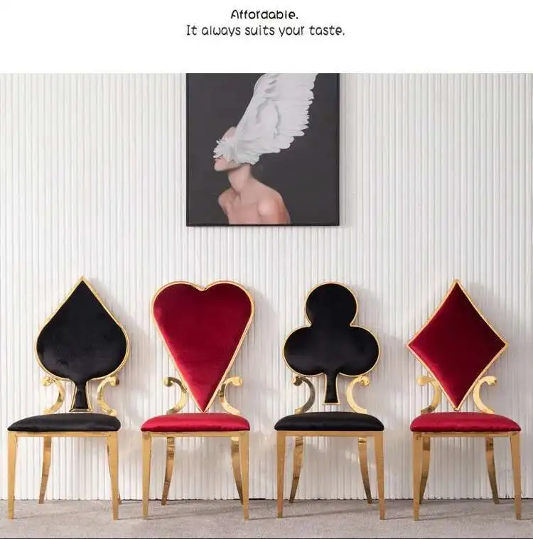 Nordic designer Flannel Dining Chair Minimalist Modern Soft Cushion Poker Dining Chair Home Furniture Custom Dining room Chair C