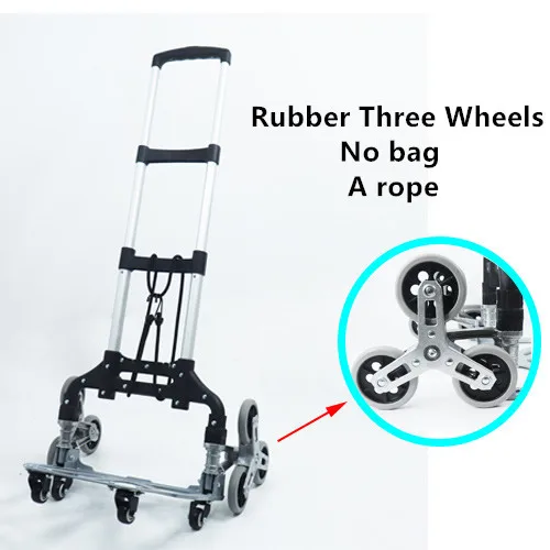 2025 NEW 150kg All Terrain Stair Climbing Cart Hand Truck with Bungee Cord Portable Folding Trolley for Upstairs Cargo with bag