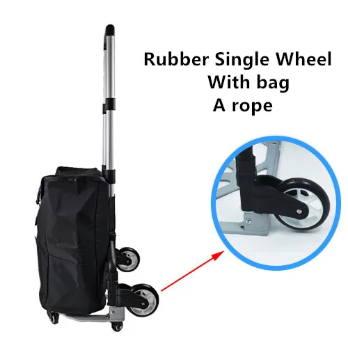 2025 NEW 150kg All Terrain Stair Climbing Cart Hand Truck with Bungee Cord Portable Folding Trolley for Upstairs Cargo with bag