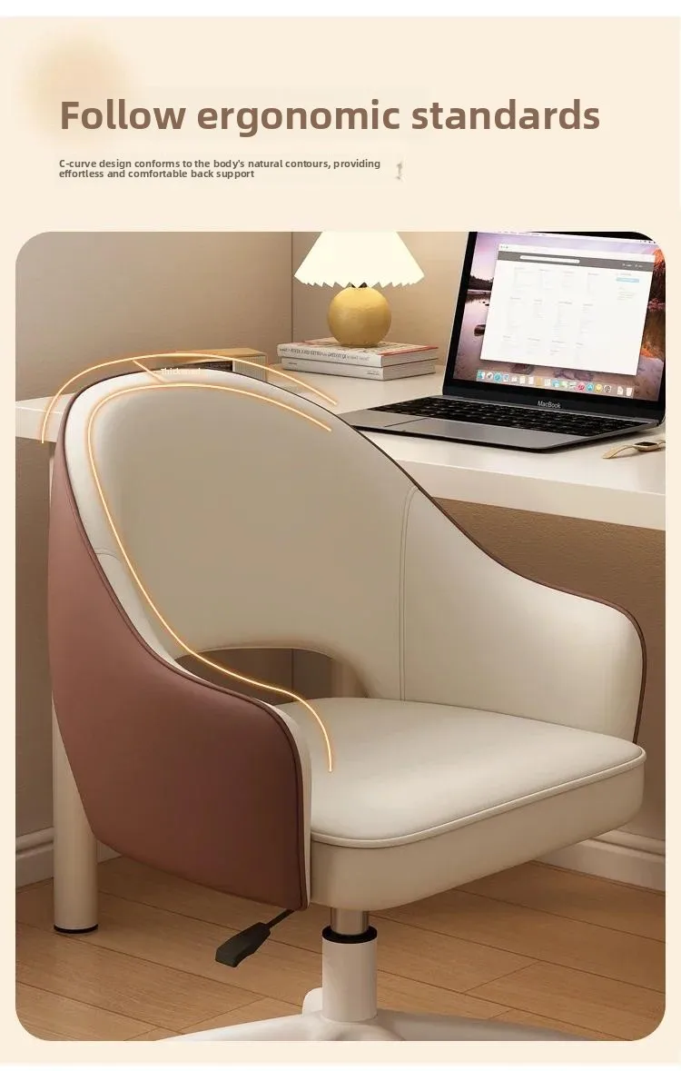 Modern Bedroom Makeup Chair Comfortable Office Manager Chair Sedentary Study Writing Chair Home Boss with Backrest