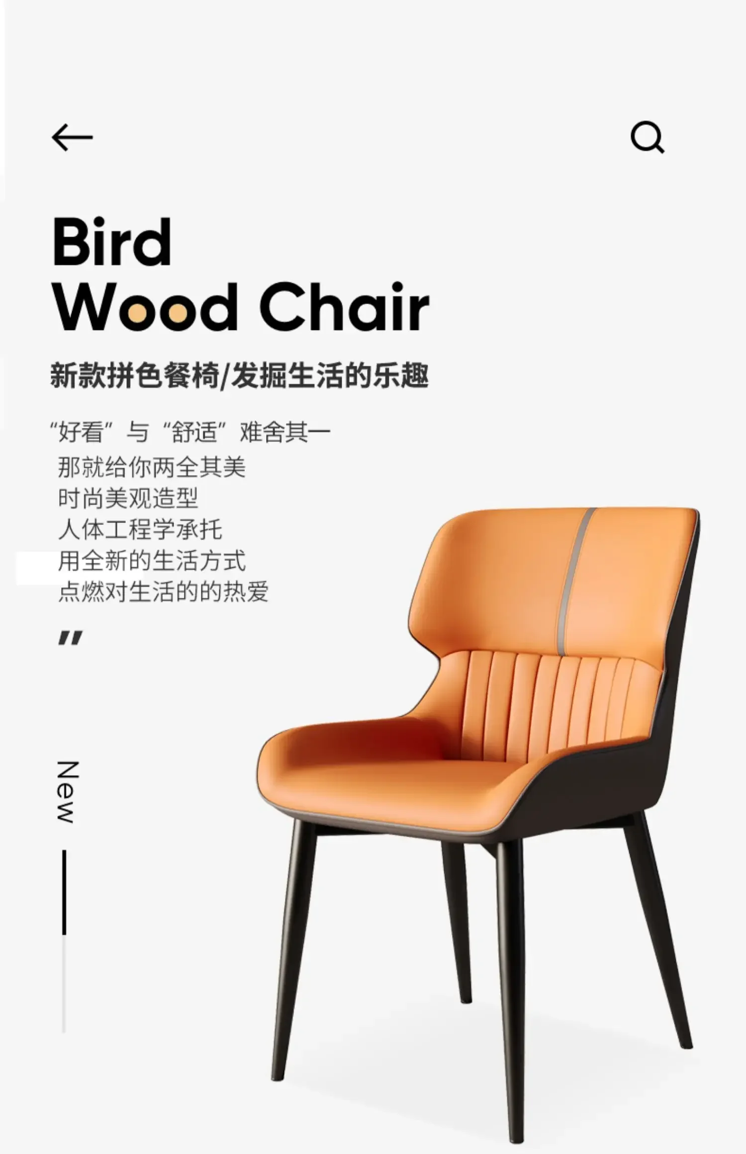 Designer Dining Chair Light Luxury Household Furniture Modern Minimalist Backrest Seat Lounge Chair Luxury Dining Room