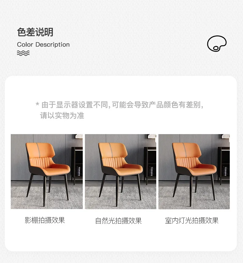 Designer Dining Chair Light Luxury Household Furniture Modern Minimalist Backrest Seat Lounge Chair Luxury Dining Room