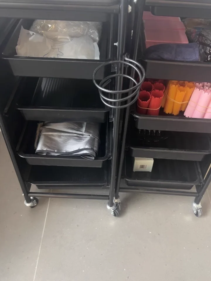 Hairdresser Tool Trolley Cart Rolling Barber Lash and Tattoo Cart for Spa and Salon Use Portable Salon Organizer