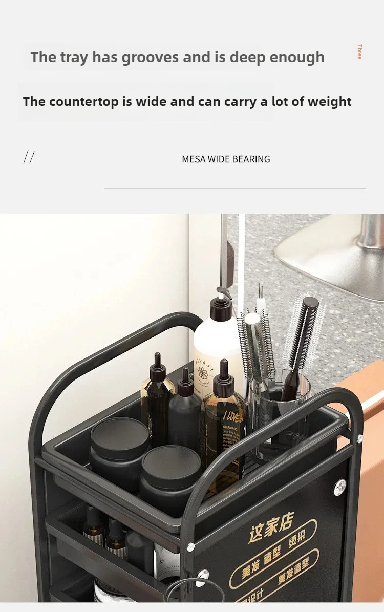 Hairdresser Tool Trolley Cart Rolling Barber Lash and Tattoo Cart for Spa and Salon Use Portable Salon Organizer