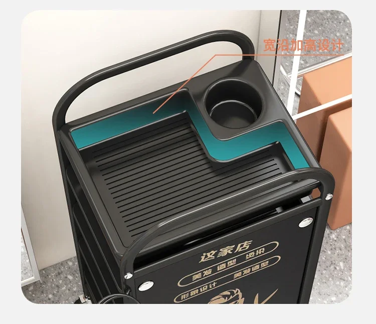 Hairdresser Tool Trolley Cart Rolling Barber Lash and Tattoo Cart for Spa and Salon Use Portable Salon Organizer