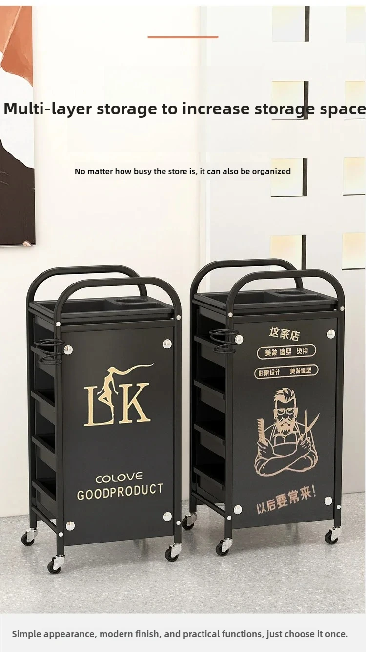 Hairdresser Tool Trolley Cart Rolling Barber Lash and Tattoo Cart for Spa and Salon Use Portable Salon Organizer