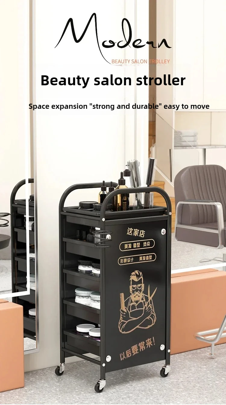 Hairdresser Tool Trolley Cart Rolling Barber Lash and Tattoo Cart for Spa and Salon Use Portable Salon Organizer