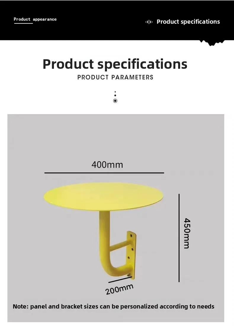 Commercial Internet Celebrity Card Table Wall Hanging Iron Art Milk Tea Shop Coffee Table Baking Dessert Shop Small Round Table