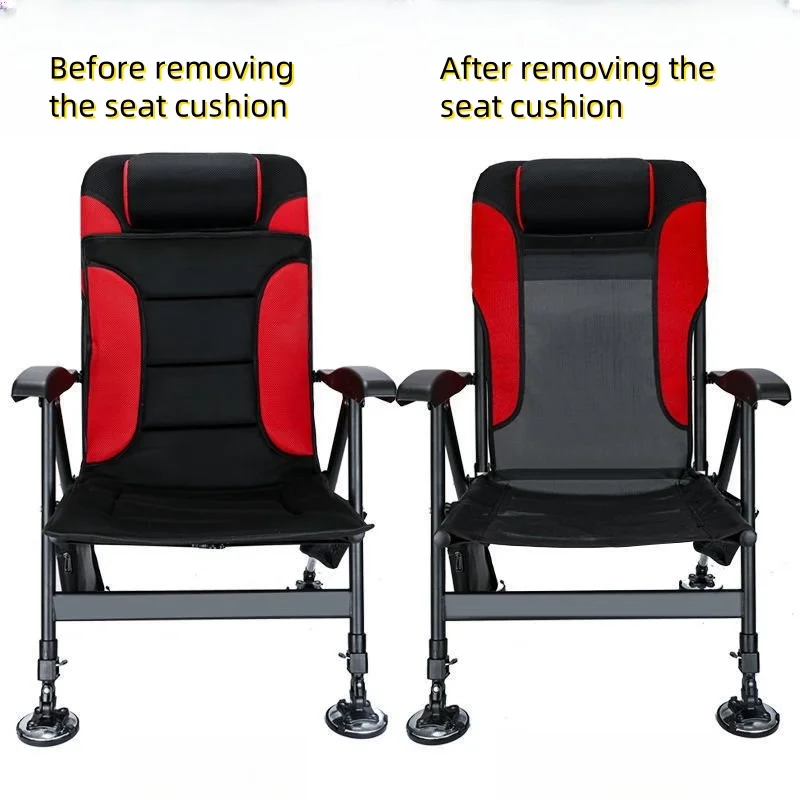 New Foldable Fishing Chair Beach Chairs Outdoor Adjustable Backrest Recliner Aluminum Alloy Picnic Portable Camping Chair Seat