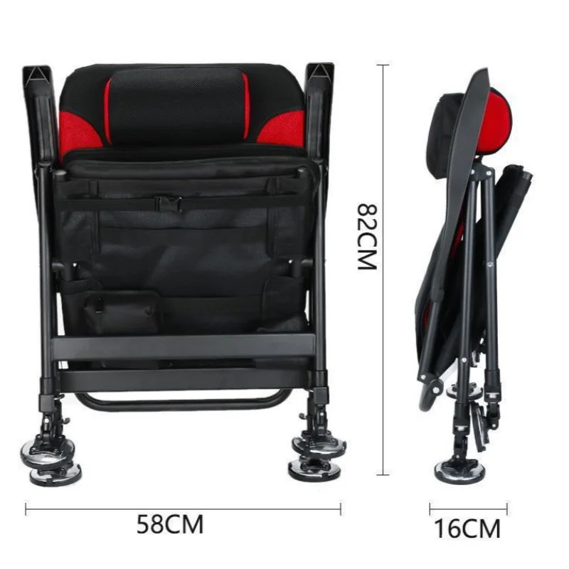 New Foldable Fishing Chair Beach Chairs Outdoor Adjustable Backrest Recliner Aluminum Alloy Picnic Portable Camping Chair Seat