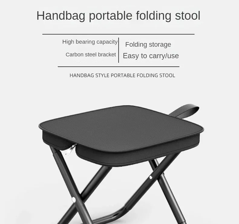 Portable Multifunctional Outdoor Picnic Camping Folding Chair, Ultra Light Fishing Stool, Travel Stool, Fishing Accessories