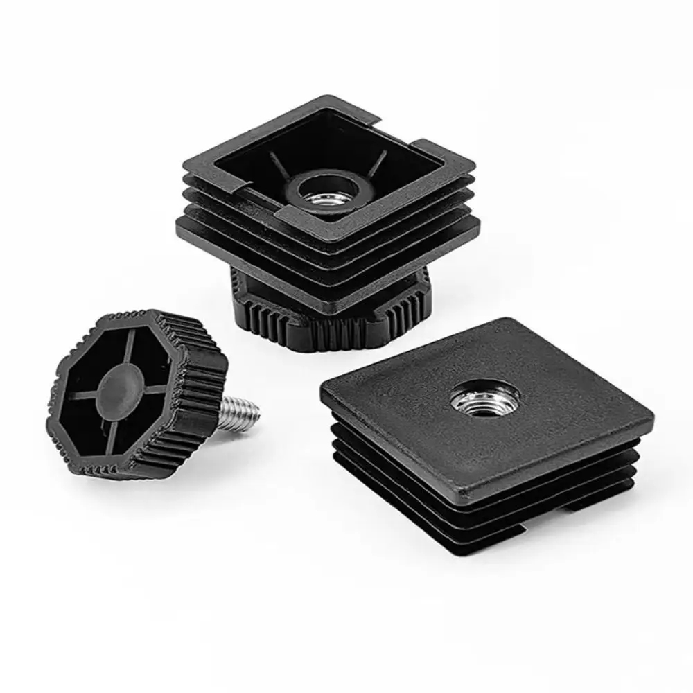 10pcs Square Plastic Pipe Tube Wihtout M6 Hole Plug Pipe Plugs Blanking End Caps Nut Foot Pad Balance Wheel Accessories