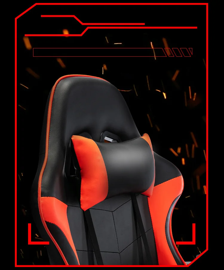 UVR Girls Computer Chair Home Office Chair Ergonomic Backrest Sponge Cushion with Footrest Professional Computer Game Chair