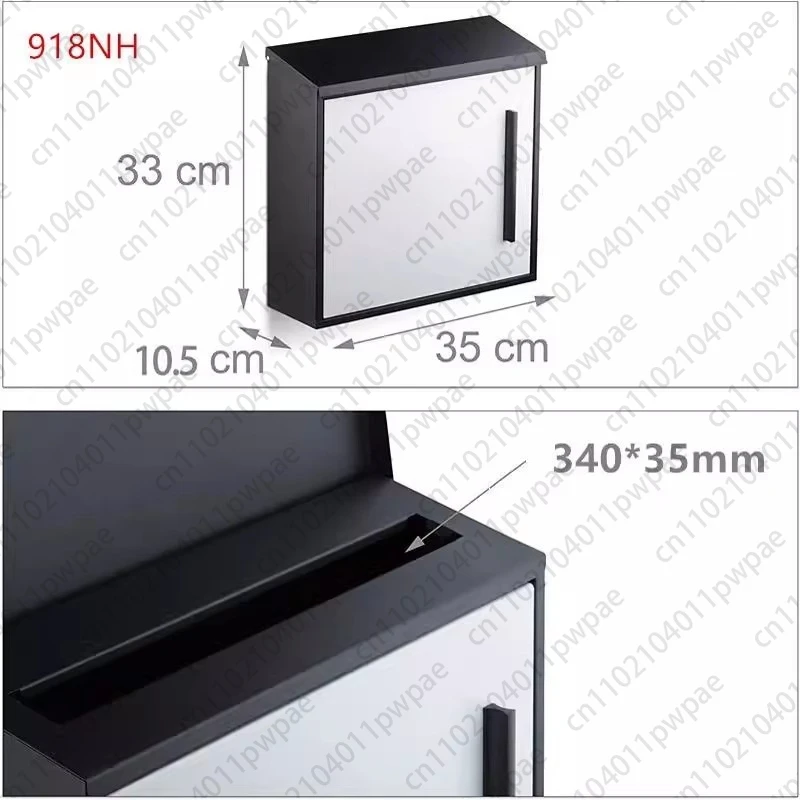 Mailbox, European-style Modern Villa Outdoor Mailbox, Large Suggestion Box, Letterbox, Creative Stainless Steel