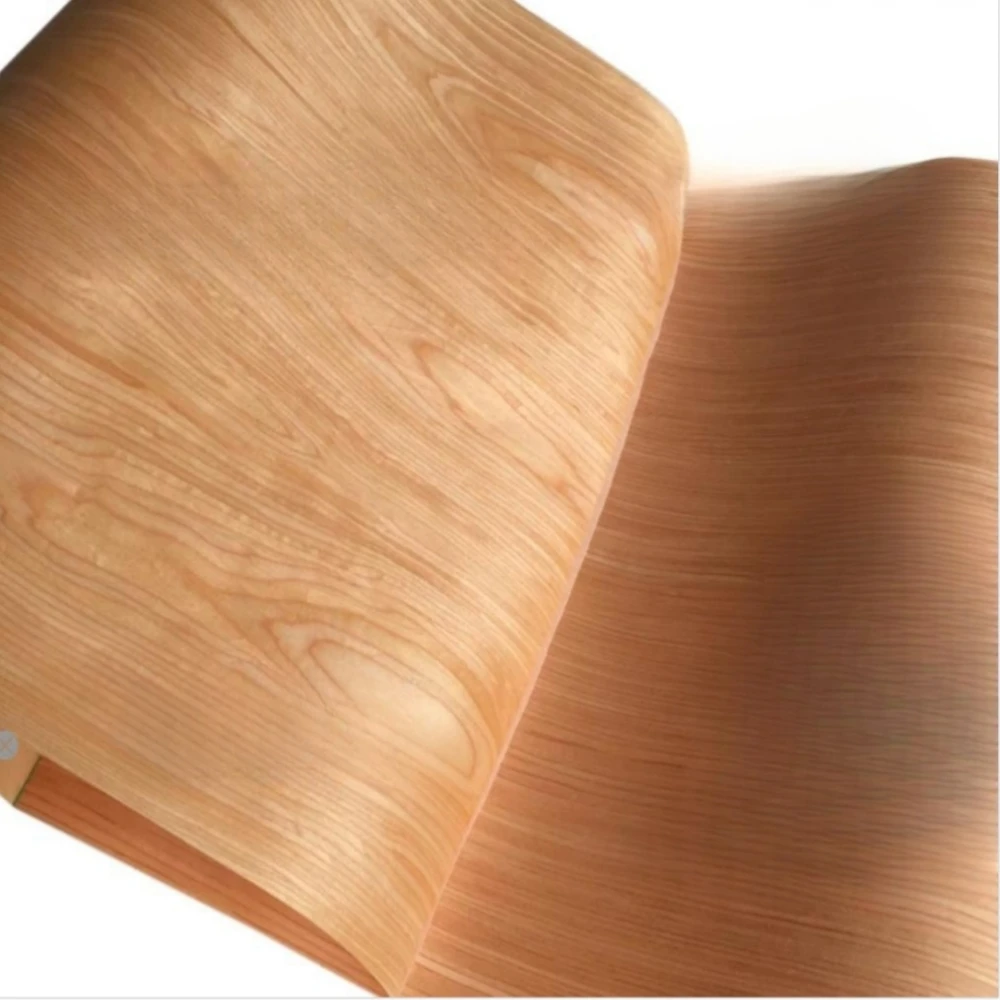 1 Roll Natural Cherry Wood Veneer For Audio Furniture Chair Thin Handmade DIY Decorative Panel Skin Speaker Renovation