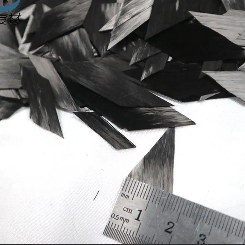 Flake Forged Carbon Diamond Shaped Carbon Fiber Short Cut 42mm Size Carbon Fiber Forged Grain Raw Material